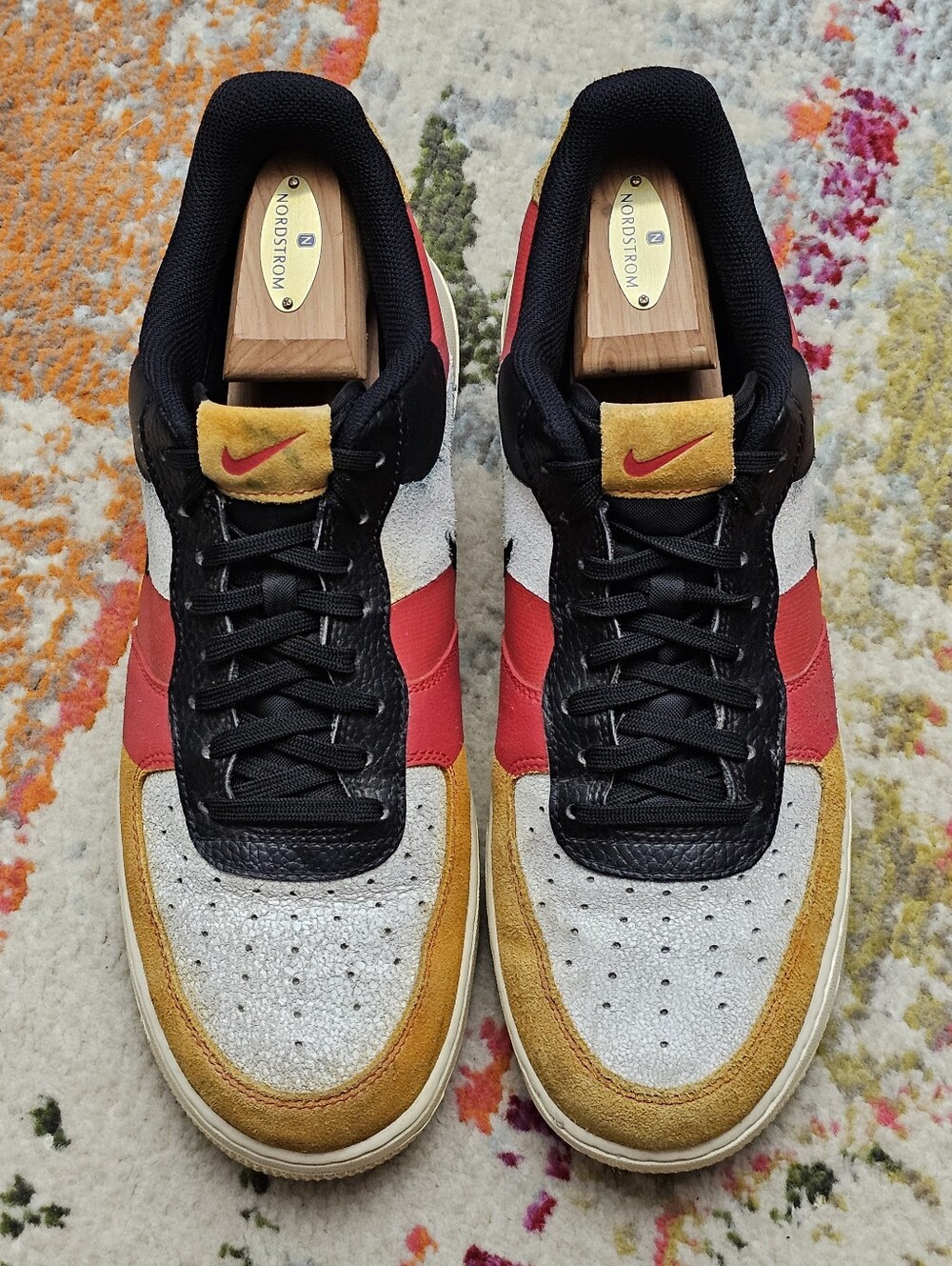 Nike Air Force 1 Low Premium Amber Rise/Black/Imperial Blue/Sail Mens Size 11